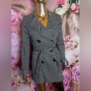 Vertigo Paris Black and White Polka Dot Coat